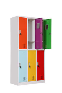 مكتب مدرسة صالة ألعاب رياضية حديث ملون 6-بألوان معدنية متغيرة أو غرفة تخزين مع خزانة أنيقة - Product Image 4