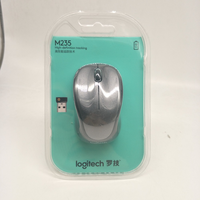 Mouse Gaming Nirkabel Logitech M235 dengan Nano Receiver 1000DPI Optik Ergonomis untuk Mac OS/Windows, Dukungan Verifikasi Agen