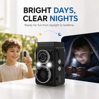 Mini appareil photo numérique pour enfants à double objectif, vidéo 4MP, photo 12MP, vision nocturne, autonomie de 4 à 5 heures, prend en charge 512 Go