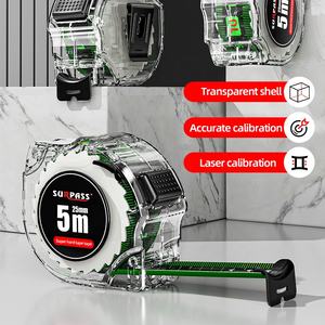 Ruban fluorescent à double face de haute précision avec freinage antidérapant résistant à l'usure Ruban à mesurer transparent. - Product Image 3