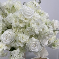 35 ans d'usine de fleurs artificielles à bas prix en gros boule de fleur de rose blanche en gros boule de fleur en mousse artificielle en gros