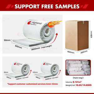 Chống cháy cách nhiệt 1400 độ 128kg/m3 sợi gốm cách nhiệt chăn cho lò - Product Image 4