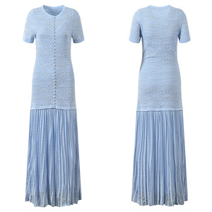 Vestido Elegante <span class=keywords><strong>Azul</strong></span> con Cuentas para Mujer, Vestido Largo de Alta Calidad para Cóctel, Vestido de Fiesta Vintage de Diseñador - Product Image 2