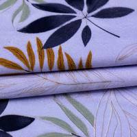 Tissu en Soie de Lait Tricoté en Trame Spandex/Polyester Imprimé Floral Extensible Respirant Anti-Plis Léger pour Canapé – Vente Directe Usine