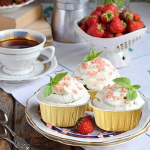 <strong>Disposable</strong> Aluminum Foil Blister Food Grade Muffin Liners Cupcake Baking <strong>Trays</strong> Plastic Lids Mini Pie Pans Souffle <strong>Dessert</strong> - Product Image 5
