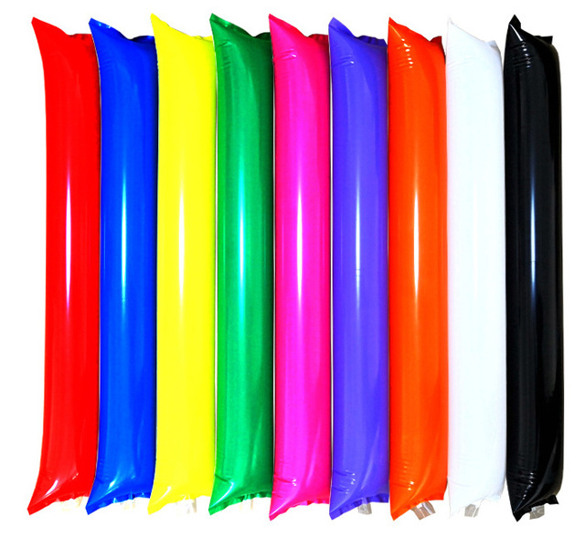 Custom Logo Print Led Inflatable Stick Clap Hand Inflatable Thunder Sticks Cheering Inflatable Fighting Sticks