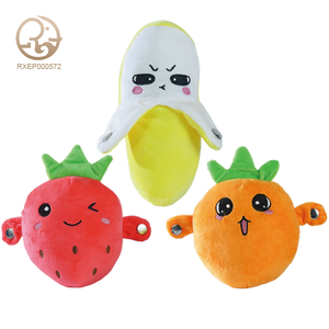 Jouets en peluche pour bébé, piano musical éducatif, fruits, coton PP, broderie, super doux, corps inductif, musique rythmique, banane - Product Image 1