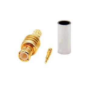 Conector coaxial mcx mmcx rf, macho reto, conector coaxial rf é crimido com o conector de cabo rg316/rg141