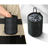 Pochette de ceinture à outils en tissu Oxford durable, sac de rangement rond à cordon de serrage, organisateur de taille robuste 1-3L