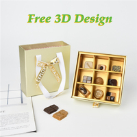 Boîte d'emballage de chocolat écologique, boîte d'emballage de luxe en papier de conception de Logo personnalisé en gros, boîte cadeau de chocolat pour bonbons