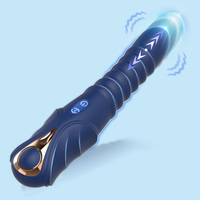 Vibrador de Empuje con 10 Modos de Vibración y 3 Modos de Empuje, Dildo Anal de Silicona Líquida para Masaje Vaginal y Estimulación del Clítoris