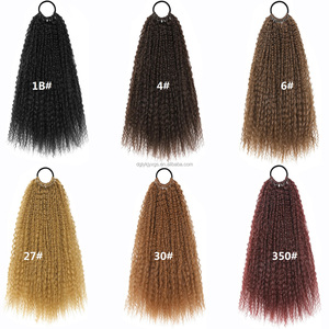 Venta al por mayor sintético rizado extensión de cola de caballo rizado onda Cola de Caballo Afro rizado pelo Cola de Caballo <span class=keywords><strong>coletas</strong></span> para el cabello de las mujeres - Product Image 6