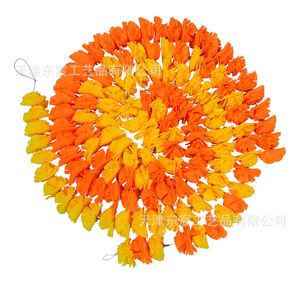 Corona de flores de caléndula Dongchen Crafts de 100cm-200cm, flores artificiales de seda para decoraciones de bodas y Halloween - Product Image 4