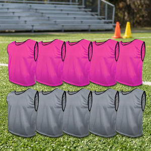 High Visibility Mesh Training <b>Bibs</b> Quick Dry Sleeveless Practice Vest Custom Logo Team <b>Sports</b> Uniform for Adults - Product Image 3