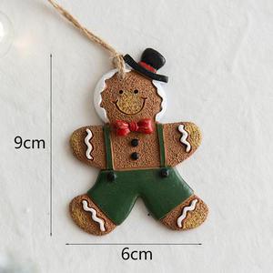 Petite Décoration de Noël en Résine en Forme d'Homme en Pain d'Épices, Pendentif pour Arbre de Noël, Vente en Gros d'Articles de Décoration de Noël - Product Image 6