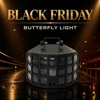 Lumière LED papillon à trois couches, lumière laser, éclairage de scène, lampes de poche pour KTV et bars, lumières laser rotatives colorées pour la maison