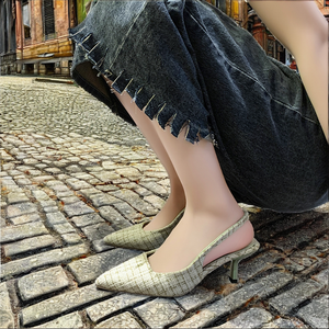 Sandalias de Mujer, Verano, Sexy, Punta Abierta, Tacón Ultra Alto, Tira Delgada, Malla Ligera - Product Image 2