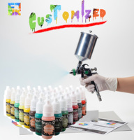 Peinture pour modèles à base d'eau 30 ml pour aérographe et pinceau manuel, peinture multicolore pour modèles militaires et figurines
