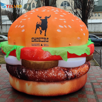 Hamburger gonflable géant de hot dog de douane de la publicité avec le pain gonflable de ventilateur pour l'événement de promotion