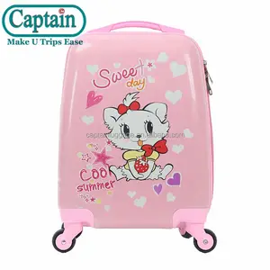 2021 ट्राली मुद्रण बच्चों कार्टून गुलाबी बच्चों सूटकेस सेट लवली लड़की यात्रा सामान पर ले जाने के लिए