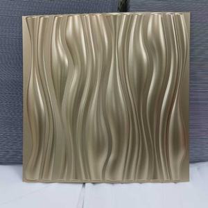 PVC arte 3D pared Interior paneles decorativos pegatinas azulejos para sala de estar <span class=keywords><strong>TV</strong></span> Fondo vestíbulo dormitorio 50cm x 50cm blanco pintable - Product Image 5