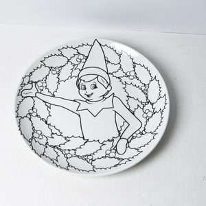 Plato <span class=keywords><strong>de</strong></span> Cerámica Blanco <span class=keywords><strong>de</strong></span> 7 Pulgadas con Pincel y Pigmento para <span class=keywords><strong>Pintura</strong></span> DIY, <span class=keywords><strong>Platos</strong></span> <span class=keywords><strong>de</strong></span> Porcelana Duraderos, Juegos <span class=keywords><strong>de</strong></span> Regalo Promocionales - Product Image 4