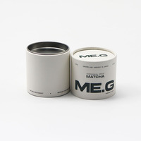 Tubo cilíndrico de papel kraft con revestimiento de aluminio para envasado de té matcha en polvo, embalaje tipo funda, OEM, venta al por mayor, cadena de suministro a granel