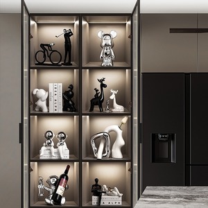 Décorations d'intérieur en porcelaine blanche de style européen de luxe nordique Behanmei, cerf à trois branches créatif pour le salon - Product Image 1