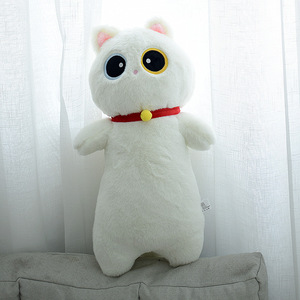 Adorable coussin en peluche en forme de chat long, jouet en peluche chat gras mignon, personnage qui miaule, animal en peluche, marionnette pour enfants, poupées chaton - Product Image 6