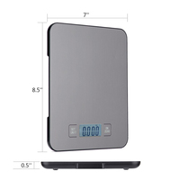 Timbangan Makanan Digital BSCI 15kg, Timbangan Dapur Elektronik dengan Timer, Bahan Stainless Steel, Jam, Logo Laser OEM, Harga Pabrik Murah