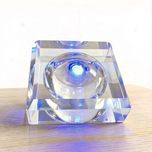 Lámpara Nocturna LED con Base de Cristal, Bolas de Cristal con Grabado Láser y Base con Luces LED - Product Image 6