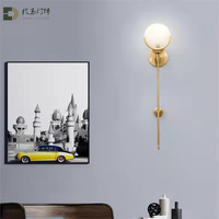 Applique Murale LED Intérieure Style Nordique Design Moderne pour Salon Bronze Fer+Verre Garantie 2 Ans Décoration Maison