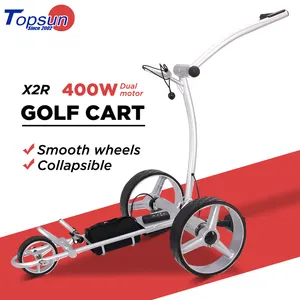 High Quality Advanced Steel Remote Control Push Golf Cart Portable Folded Golf Trolley 3 Wheel