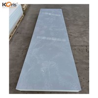 Dalle de surface solide en acrylique de pierre artificielle, épaisseur personnalisée, découpe sur mesure, pour comptoir de salle de bain, directement de l'usine