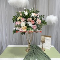 Boule de fleurs artificielles réalistes en soie pour centres de table de mariage, décoration événementielle, rentrée scolaire et usage domestique