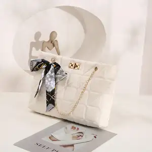 Tas tangan desainer kisi berlian mewah tas Tote bahu selendang merek terkenal untuk dompet dan tas tangan wanita