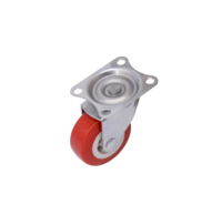 MW Caster Wholesale roulette de meuble de couleur rouge pour travaux légers roulettes pivotantes en pvc de 2 pouces
