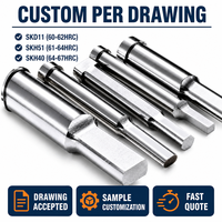 Pin Pukulan Bahu Kustom OEM Presisi 0,002mm SKD11 SKH51 SKH40 Dikeraskan Vakum untuk Pabrik Stamping Langsung dari Pabrik