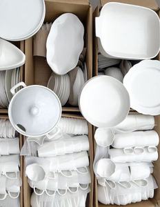 Factory Stock <strong>White</strong> Ceramic <strong>Dinner</strong> <strong>Set</strong> with Plates Bowls Dishes Mix Packaging for Restaurant Catering Home Dining &amp; Wholesale - Product Image 5