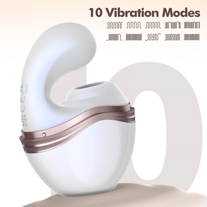 Vibratore a Doppia Stimolazione con Funzione di Suzione, Vibrazione Clitoridea e del Punto G, Portatile e Discreto - Product Image 3