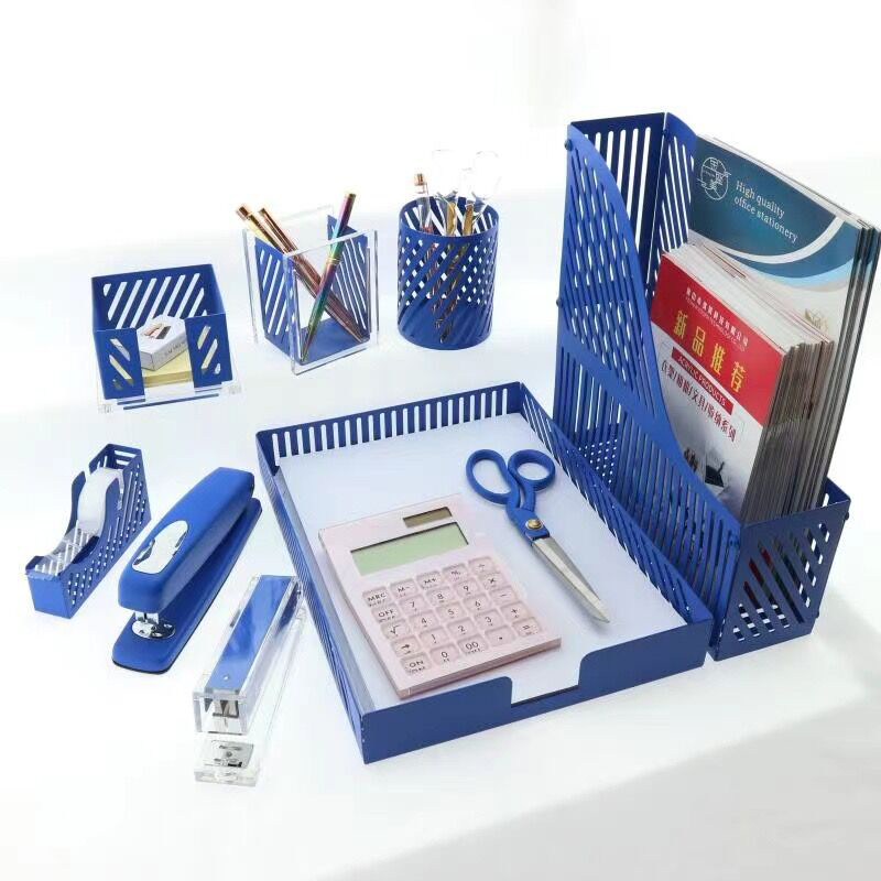 Оптовая продажа, набор степлеров для офиса с подарочной коробкой, офисный аксессуар, набор канцелярских принадлежностей для школы