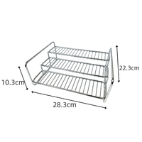 Organisateur de bouteilles d'assaisonnement à trois niveaux pour cuisine domestique, étagère de rangement multifonctionnelle pour comptoir de salle de bain
