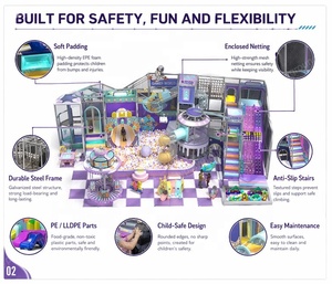 Commercial <b>Indoor</b> Playground with <b>Slide</b> Ninja Course for Kids 6-15 Adventure Playground - Product Image 5