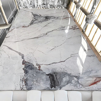 Panneau mural moderne en marbre PVC de luxe Panneau UV pour l'intérieur Panneau en plastique imperméable Appartement Hôtel Insonorisé