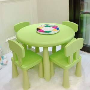 Ensemble table <span class=keywords><strong>et</strong></span> chaises modernes en plastique pour la maternelle, pour l'étude des enfants, le dessin des bébés, l'artisanat, l'école, la <span class=keywords><strong>chambre</strong></span> à coucher, la salle à manger, la cuisine - Product Image 1