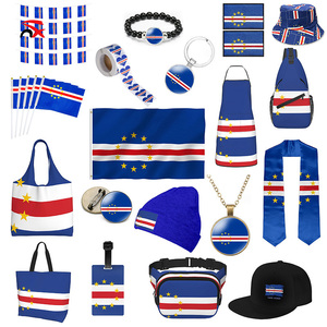 Producto Personalizado para Fanáticos del Fútbol 2026: Camiseta, Gorra, Delantal, Riñonera, Pulsera y Camisa con Diseño de la Bandera de <span class=keywords><strong>Cabo</strong></span> <span class=keywords><strong>Verde</strong></span> - Product Image 2
