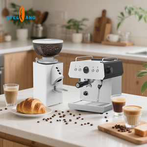 Máquina de Café Espresso Comercial para Uso Doméstico, Molinillo de Café Profesional de Acero Inoxidable - Product Image 2
