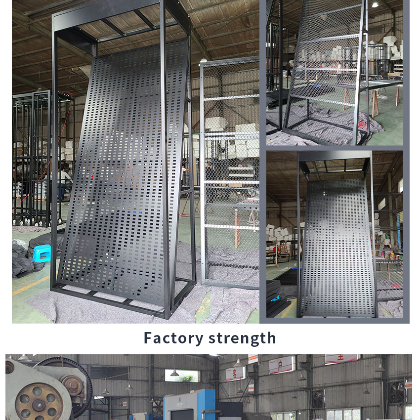 A Frame Rack Wall Mount Punched Factory Pegboard Stone Granite Marble Display Stand Hole Board Punching Panel Tile Showroom Rack