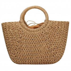 Sacs à Main Tisses Blancs Pour Femmes Fourre Tout Haute Qualité Sac Avec Fermeture Eclair Grossistes De Plage En Paille - Product Image 6