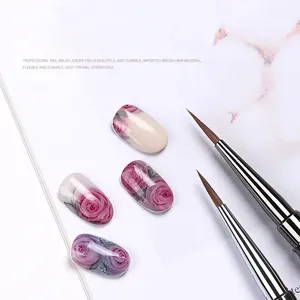 Kolinsky Nail Art Painting <b>Brush</b> Gradient Nail Liner <b>Brushes</b> Acrylic Lines Striping Drawing Watercolor Painting Manicure Tool - Product Image 4
